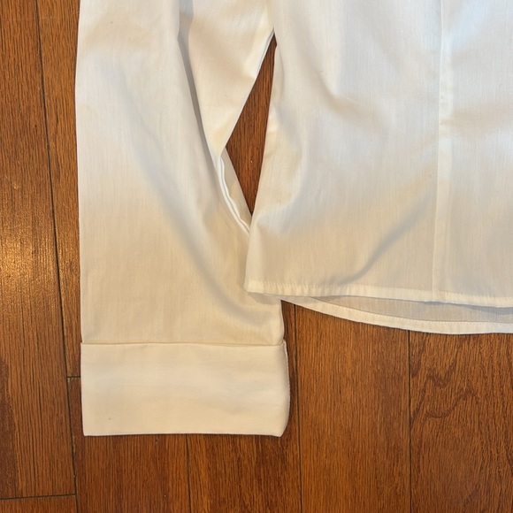 A&F Long-Sleeve Poplin Tie-Front Shirt XS - Picture 6 of 7
